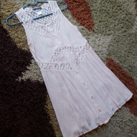 Pink Blush Button-Up A-Line Dress - Picture 5 of 8